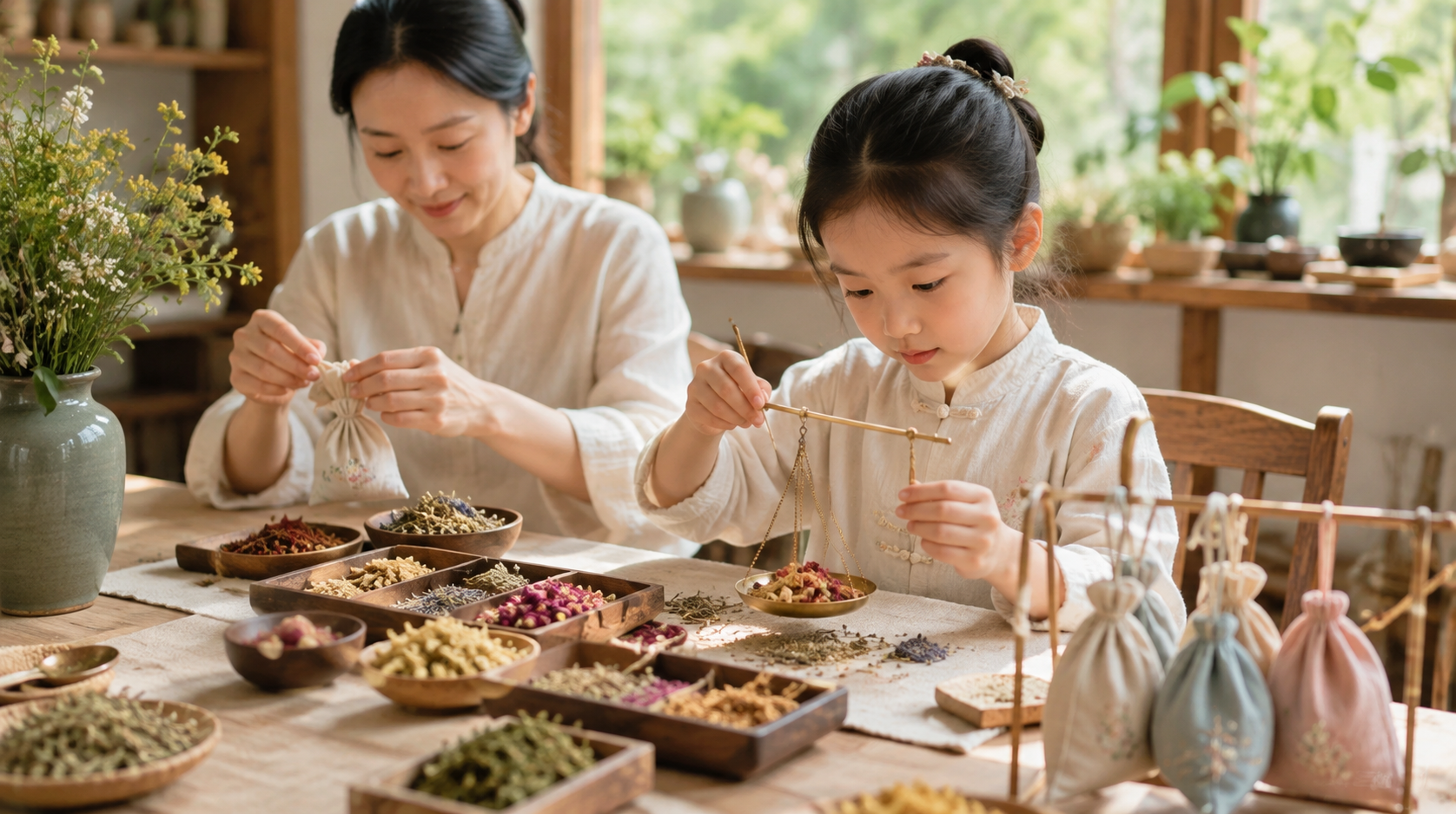 草本香愈·觉察修心 | 亲子非遗香包·